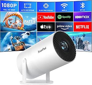 [Official Netflix & 16000L Electric Focus] Mini Projector – WiFi & Bluetooth, XuanPad 1080P Supported, Portable Projector with 210° Rotatable Stand, Auto Keystone, Dust Removal & Cooling Design Review